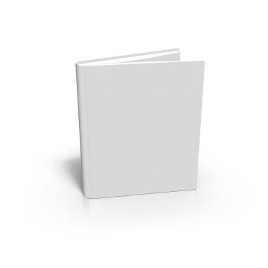 Boş kitap beyaz arkaplanda izole edildi