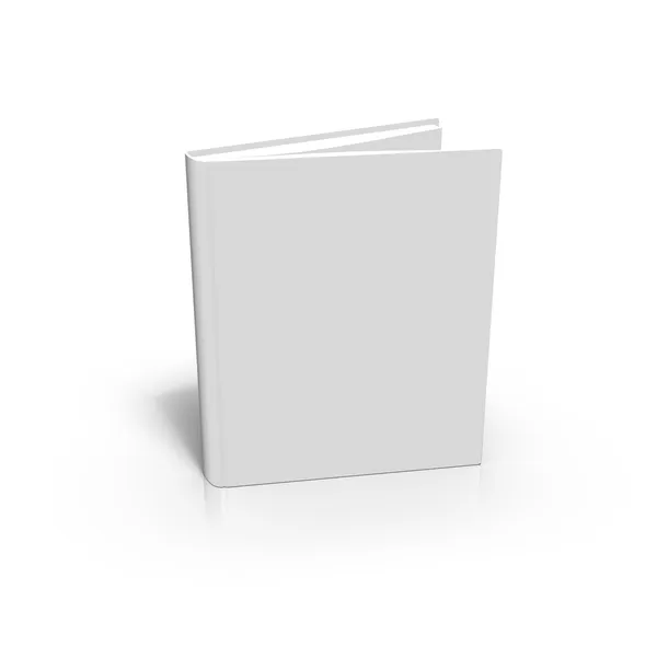 Livro em branco isolado no fundo branco — Fotografia de Stock