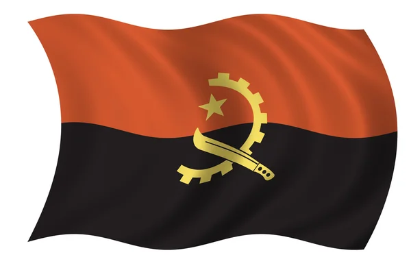 安哥拉国旗 — 图库照片