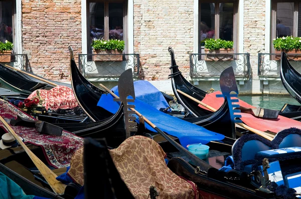 Gôndolas em Veneza — Fotografia de Stock