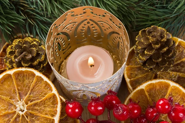 Christmas candle — Stock Photo, Image