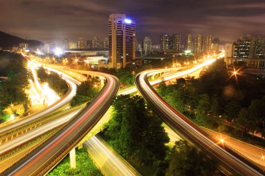 trafik ile bulanıklık hareket araba ışık şehir