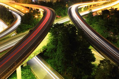 trafik ile bulanıklık hareket araba ışık şehir