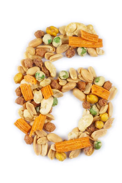 Number made from nuts — Stock Photo, Image