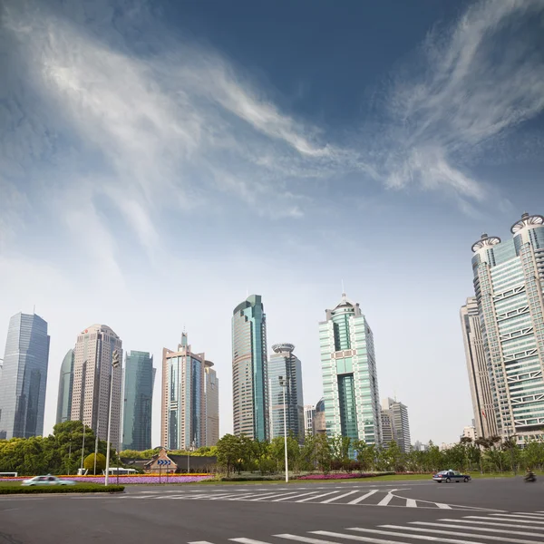 Paisaje urbano de la ciudad moderna, shanghai — Foto de Stock