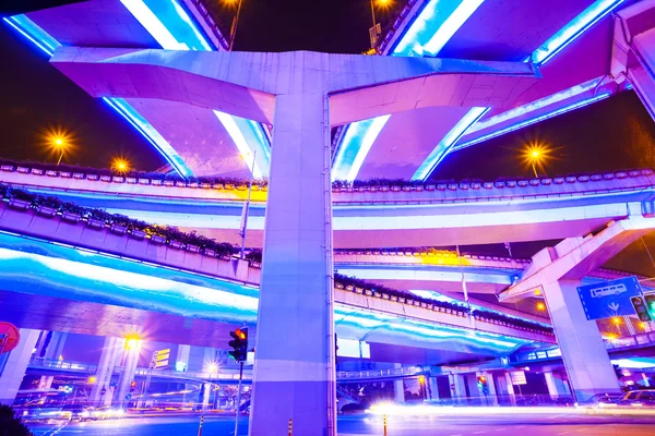 Junção com luz em shanghai — Fotografia de Stock