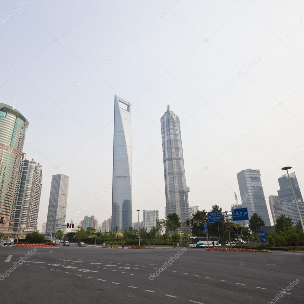 modern office building in shanghai