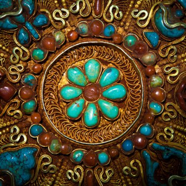 doku el işi mavi gemstone takı