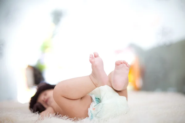 Primo piano del piede del bambino — Foto Stock