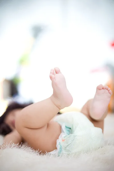 Primo piano del piede del bambino — Foto Stock