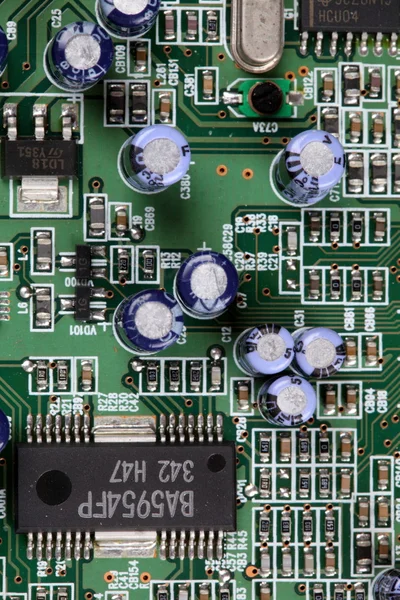 Primo piano del circuito elettronico — Foto Stock