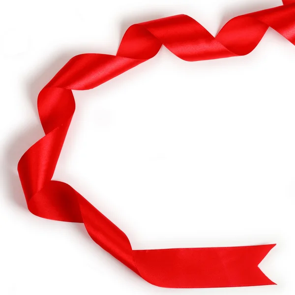 Red Support Ribbon on white background — Stock Photo, Image