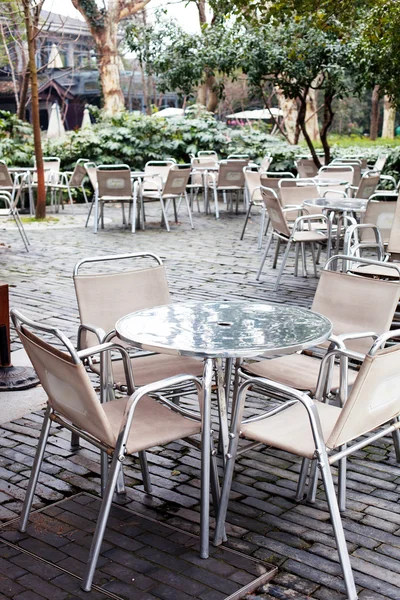 Chair in coffee bar outdoor — Stock Photo, Image