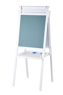Beyaz arka plan üzerinde izole şövale