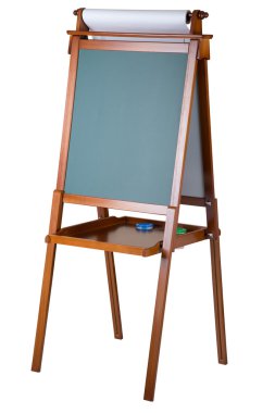 Beyaz arka plan üzerinde izole şövale