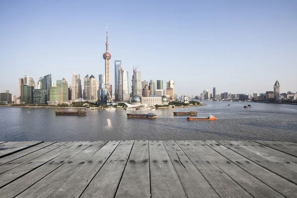 Paisagem de shanghai com praia — Fotografia de Stock