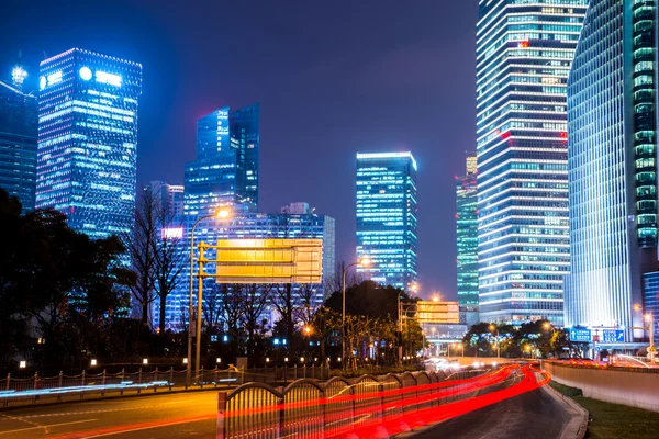 Night scene of modern city — Stock Photo, Image