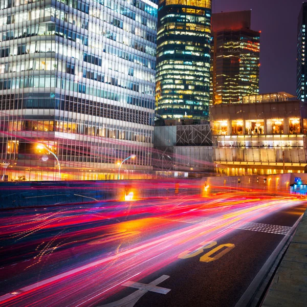 Nattliv i modern stad — Stockfoto