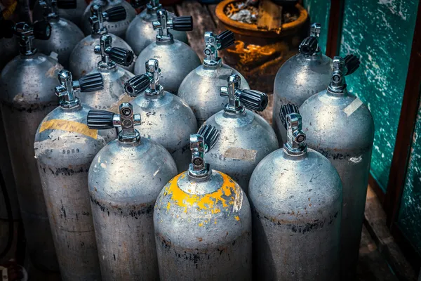 Scuba diving lucht tank — Stockfoto