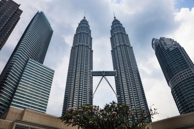 KUALA LUMPUR - Feb 15: View of The Petronas Twin Towers on Feb 1 clipart