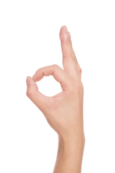 Hand showing ok sign — Stock Photo, Image