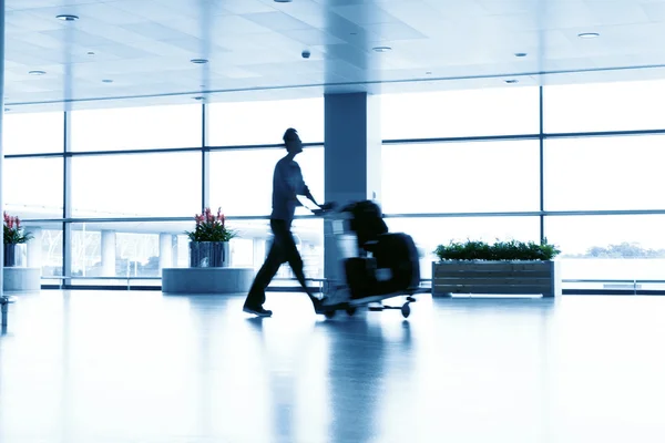 Motion blurred commuters At the Subway Station — Stock Photo, Image