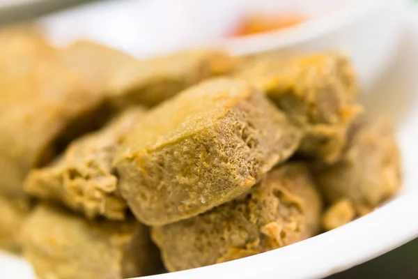 Comida chinesa coalhada de feijão frito — Fotografia de Stock