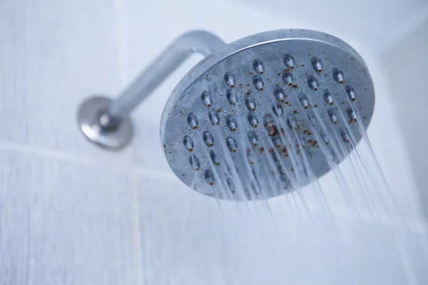 Cabezal de ducha con corriente de agua —  Fotos de Stock