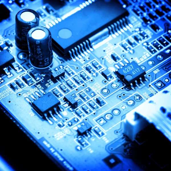 Electronic circuit close-up — Stock Photo, Image