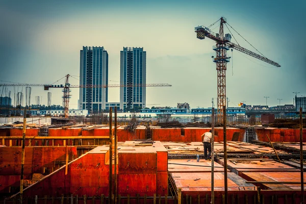 En una obra de construcción — Foto de Stock