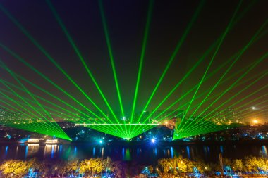 soyut lazer ışığı