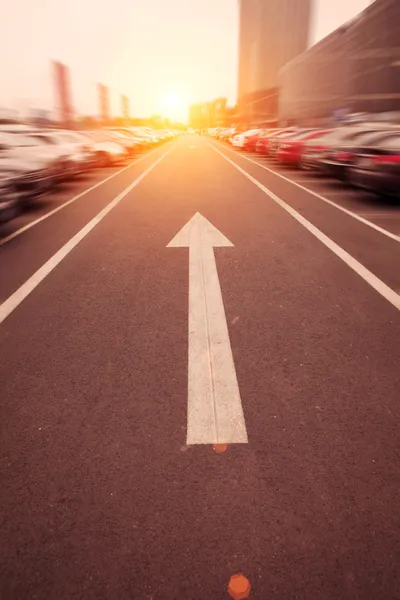 Asphalt road arrows — Stock Photo, Image