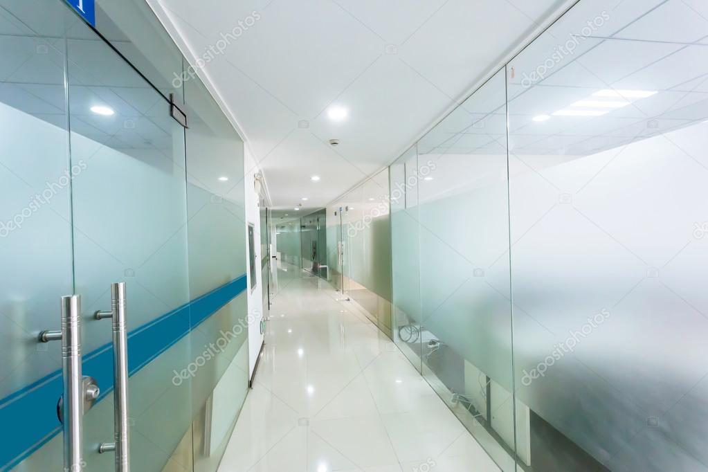 corridor of modern office building