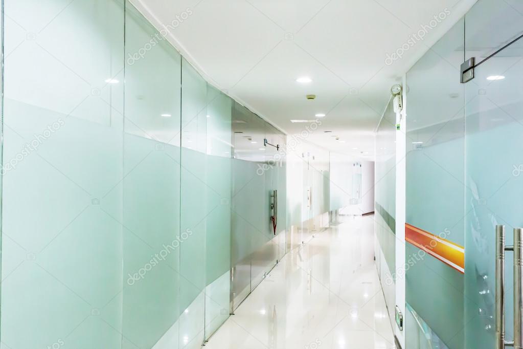 corridor of modern office building