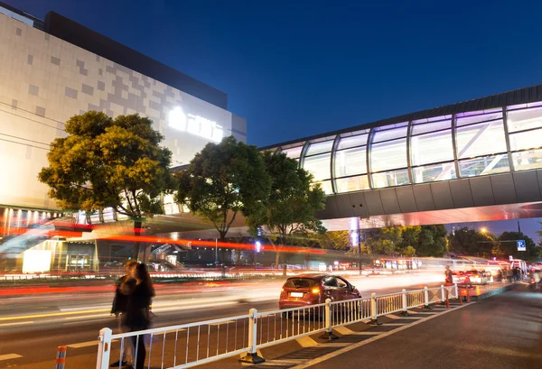 Traffic trail at night — Stock Photo, Image