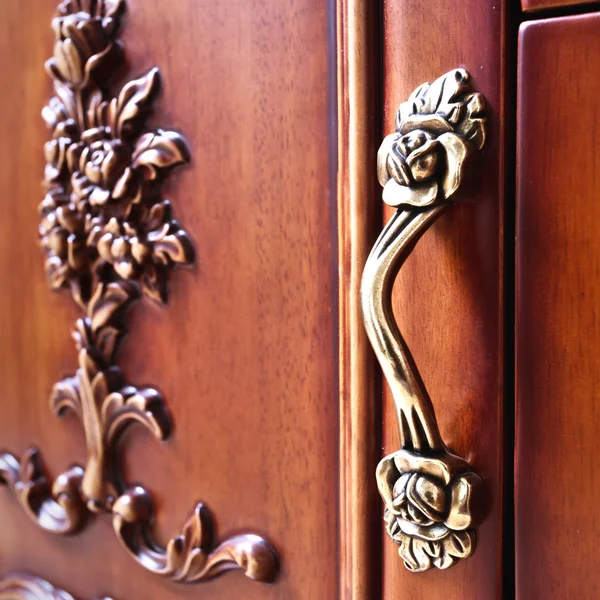 Detail of decorated furniture drawers — Stock Photo, Image