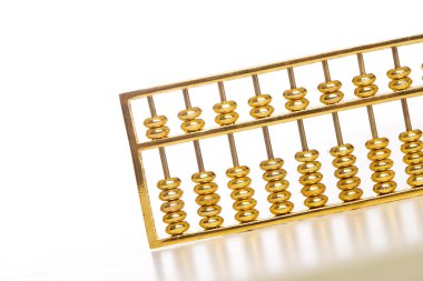 Altın abacus izole