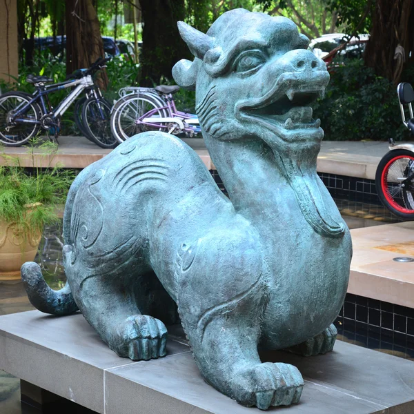 Antique Chinese mythological animal made of stone — Stock Photo, Image