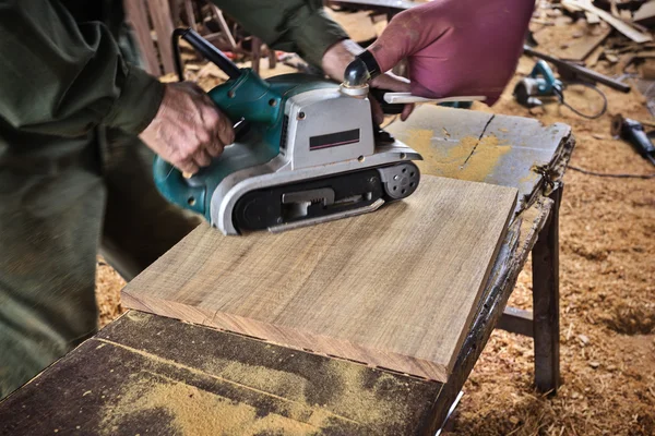 Carpenter hoblované dřevo — Stock fotografie