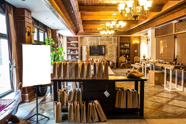 Asia style tea room interior — Stock Photo, Image