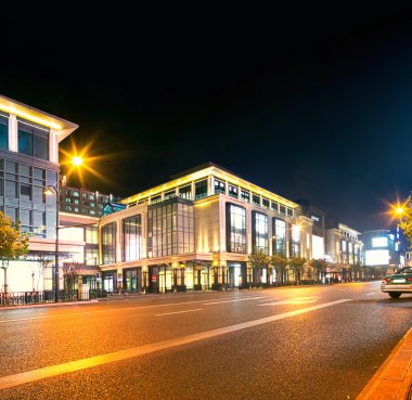modern şehir gece