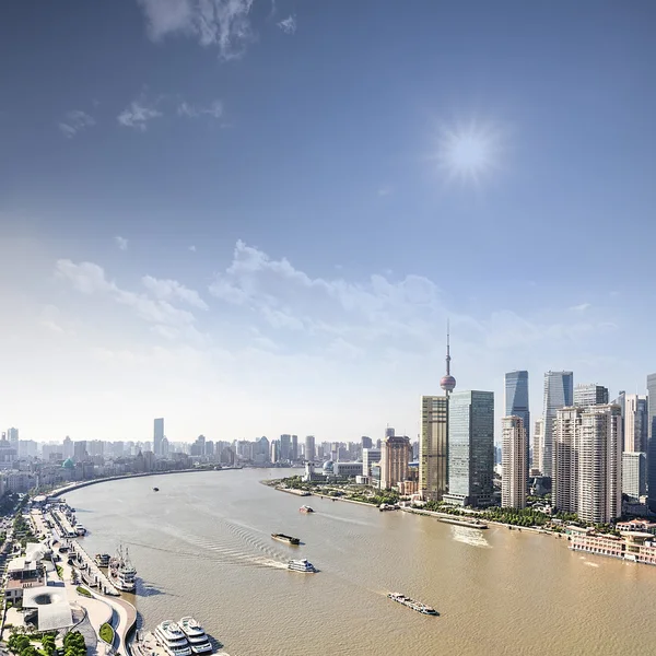 Pohled z ptačí perspektivy ze Šanghaje — Stock fotografie