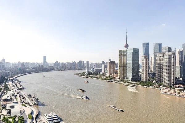 Vista a volo d'uccello di shanghai — Foto Stock