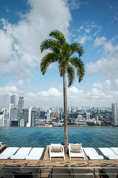 Piscina Infinity di Marina Bay Sands — Foto Stock