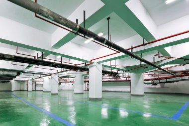 Empty parking lot area 