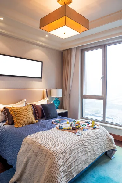 Moderno master camera da letto interno — Foto Stock