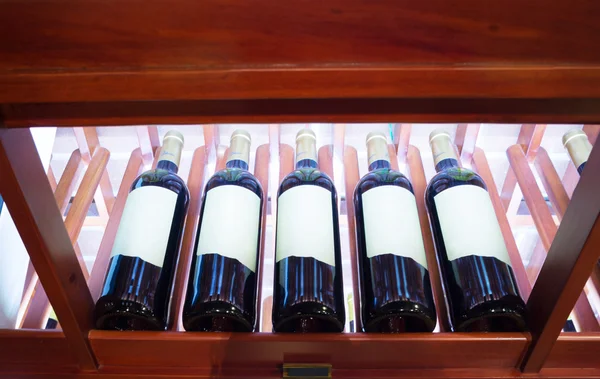 Closeup shot of wineshelf — Stock Photo, Image