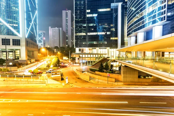 Provoz přes centra Hongkongu — Stock fotografie