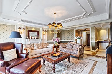 Modern oturma odası.