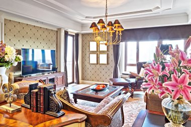 Modern oturma odası.